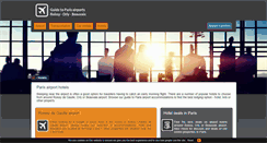 Desktop Screenshot of hotels.airport-paris.com